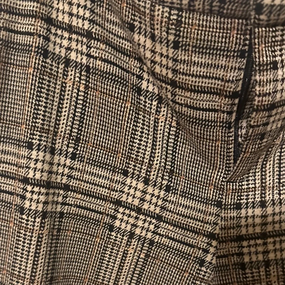 Liverpool Womens Brown Plaid Dress Pants